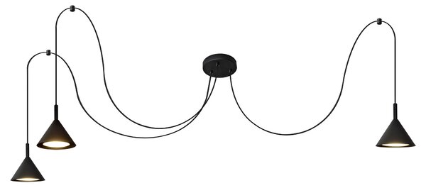 Lampa wisząca pająk ETNA long W-KMD 1920/3 BK-B