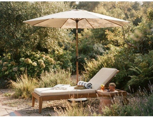 Beżowy parasol ogrodowy ø 300 cm Palinuro – Bizzotto