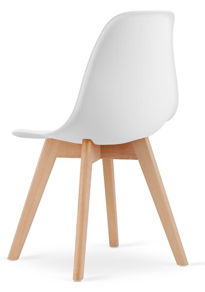Zestaw jadalniany 1 + 4, biały stół ADRIA 120x80 cm + białe krzesło KITO