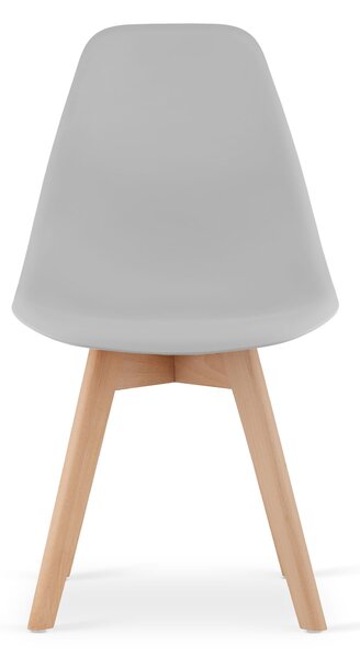 Zestaw jadalniany 1 + 4, czarny stół ADRIA 120x80 cm + szare krzesło KITO