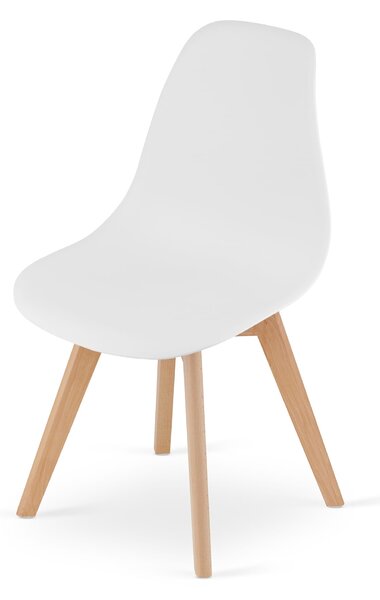Zestaw jadalniany 1 + 4, biały stół ADRIA 120x80 cm + białe krzesło KITO