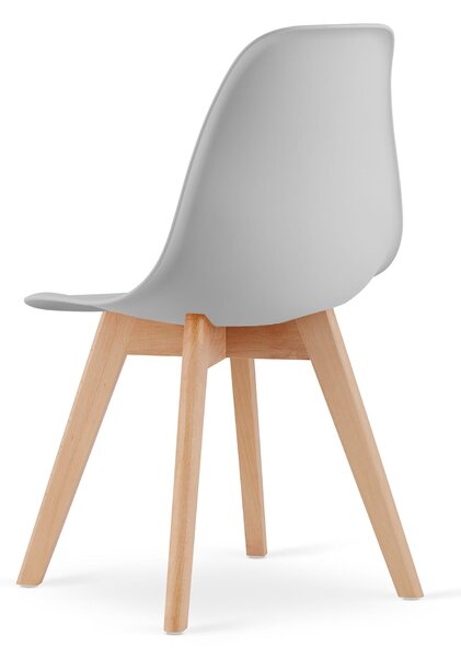 Zestaw jadalniany 1 + 4, czarny stół ADRIA 120x80 cm + szare krzesło KITO