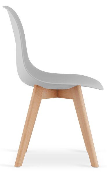 Zestaw jadalniany 1 + 4, czarny stół ADRIA 120x80 cm + szare krzesło KITO