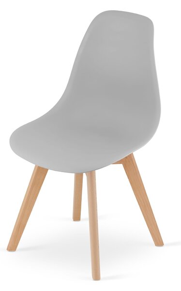 Zestaw jadalniany 1 + 4, czarny stół ADRIA 120x80 cm + szare krzesło KITO