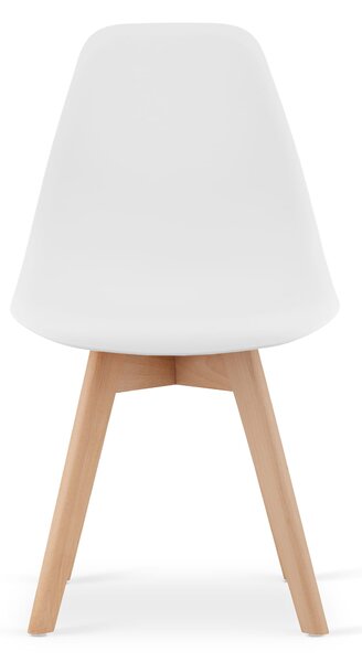 Zestaw jadalniany 1 + 4, biały stół ADRIA 120x80 cm + białe krzesło KITO