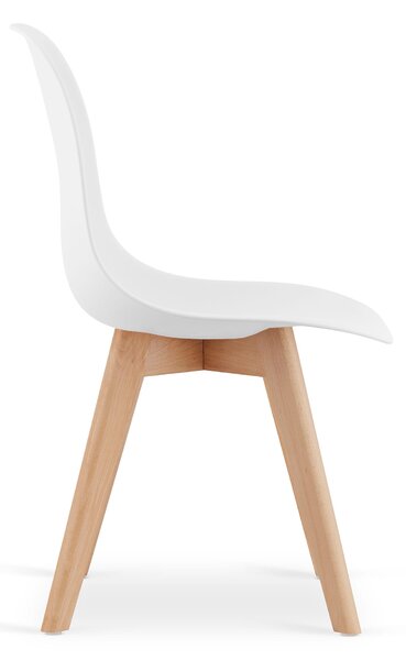 Zestaw jadalniany 1 + 4, biały stół ADRIA 120x80 cm + białe krzesło KITO