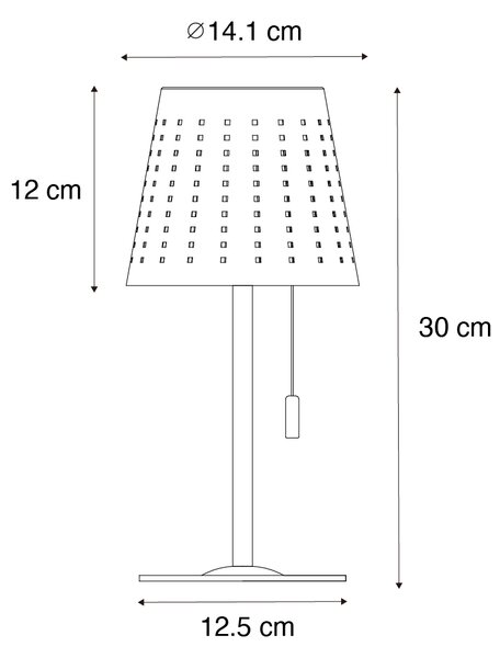 Zestaw 2 lamp stołowych białych w tym LED 3-stopniowy ściemniacz ładowanie i energia słoneczna - Ferre
