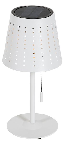 Zewnetrzna Zewnętrzna lampa stołowa biała z 3-stopniowym ściemnianiem LED, akumulatorem i energią słoneczną - Ferre Oswietlenie zewnetrzne