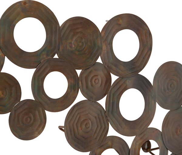 Lampa ścienna w stylu art deco miedziana 77 cm - Circles