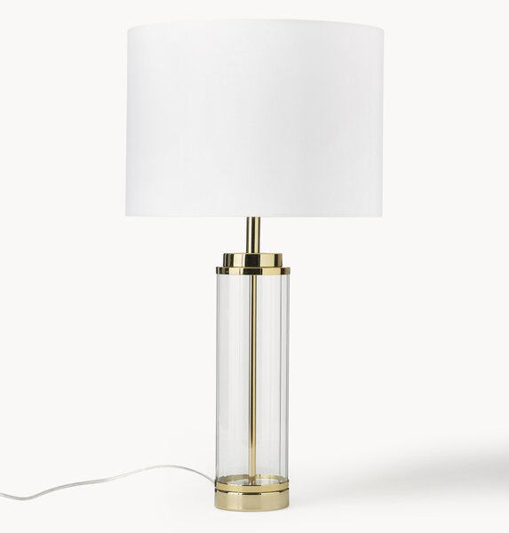 Lampa stołowa ze szklaną podstawą w stylu Glamour Gabor