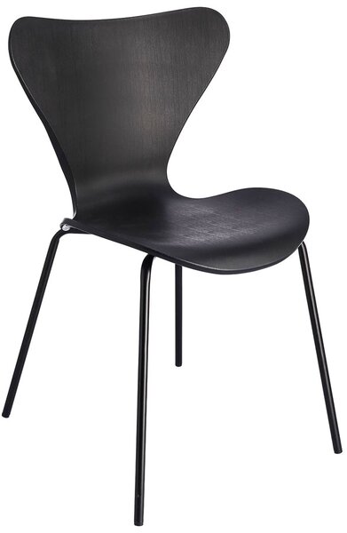 Czarne metalowe krzesło do nowoczesnej kuchni - Bico