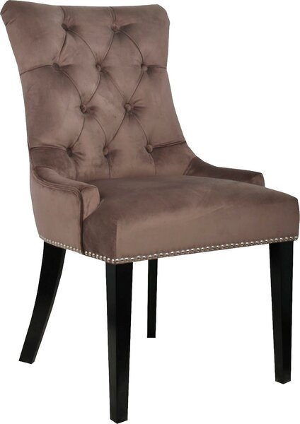 Krzesła Timbers Everett brązowe, glamour - 2 sztuki