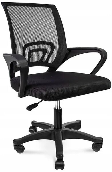 Czarne Ergonomiczne Krzesło Obrotowe Do Biurka K0-K70