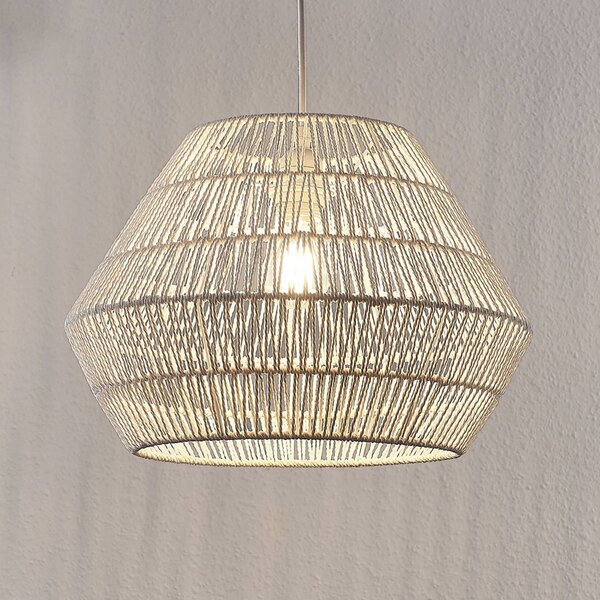 Lampa wisząca Ottavio Lindby, możliwość ściemniania, biały / opal, salon / jadalnia, papier / lunolit / lunopal, nowoczesny