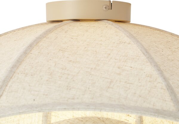 Lampa sufitowa Japandi beżowa tkanina 55 cm - Haru