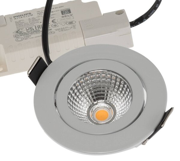 BRUMBERG BB03 sterownik RC kątowy biały połysk BB03, możliwość ściemniania, biały / opal, przedpokój, aluminium