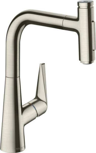 HG bateria zlewozmywakowa 220 Select 2jet wyciągana wylewka M5110-H220 ST stal nierdzewna-optyczna