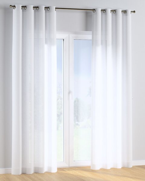 Zasłona na kółkach 1 szt. kolor biały tkanina półprzezroczysta, strukturalna