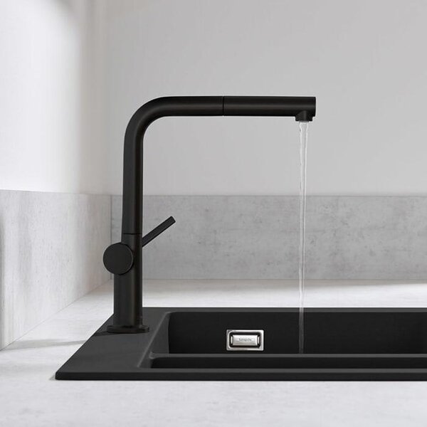 Hansgrohe Talis M54 Jednouchwytowa bateria kuchenna 270, niskociśnieniowy podgrzewacz wody, wyciągana wylewka, 1 strumień, 72860670