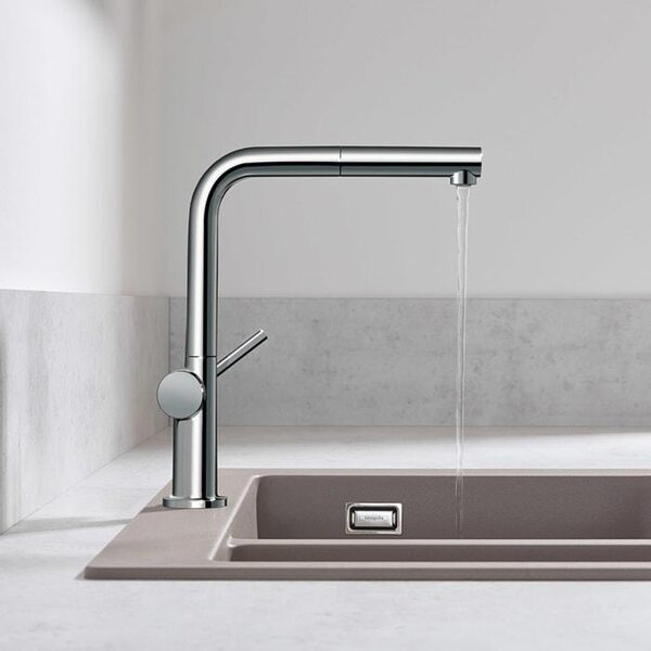 Hansgrohe Talis M54 Jednouchwytowa bateria kuchenna 270, niskociśnieniowy podgrzewacz wody, wyciągana wylewka, 1 strumień, 72860000