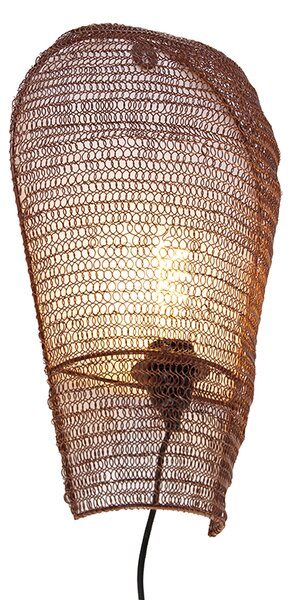 Orientalny Kinkiet / Lampa scienna brąz 45 cm - Nidum Oswietlenie wewnetrzne