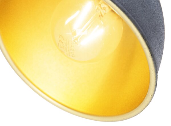 Industrialna lampa ścienna betonowa z miedzią regulowana - Liko
