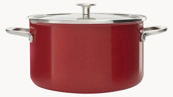 Garnek z powłoką zapobiegającą przywieraniu z pokrywką Core Enamel