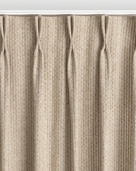 Zasłona na haczykach flex podwójnych kolor beżowy tkanina strukturalna