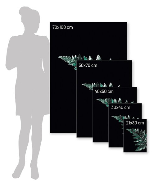 Plakat Dark Fern Leaf