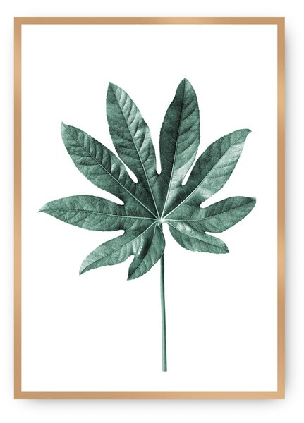 Plakat Leaf Emerald Green