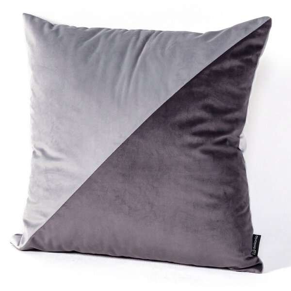 Poduszka Patchwork kwadratowa grey graphite