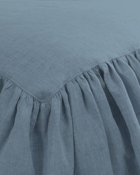 Narzuta na łóżko 160 x 210 cm frilly grey-blue