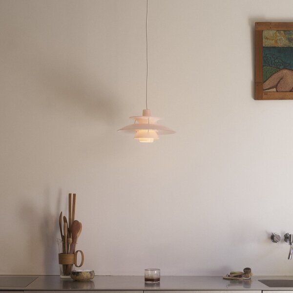 Lampa Wisząca Louis Poulsen, PH 5 320, ściemnialny, pudrowy róż, jadalnia, tworzywo sztuczne, design