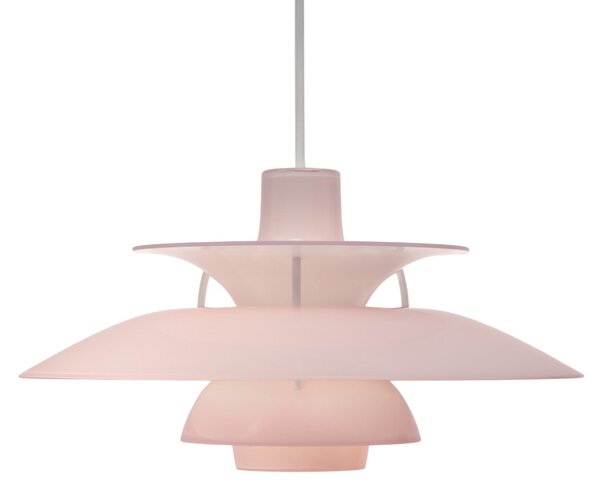 Lampa Wisząca Louis Poulsen, PH 5 320, ściemnialny, pudrowy róż, jadalnia, tworzywo sztuczne, design