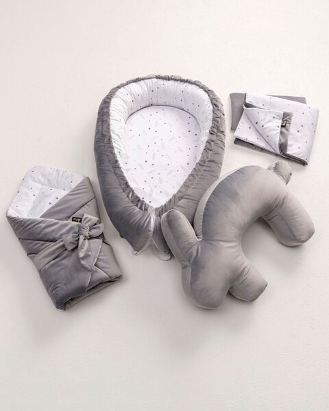Poduszka do karmienia Velvet Bunny gray