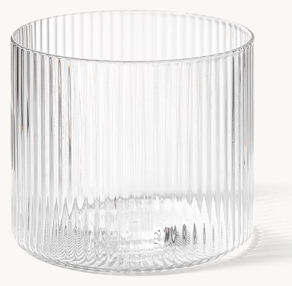 Komplet szklanek ze szkła dmuchanego Ripple z falistym wzorem, 200 ml, 4 elem