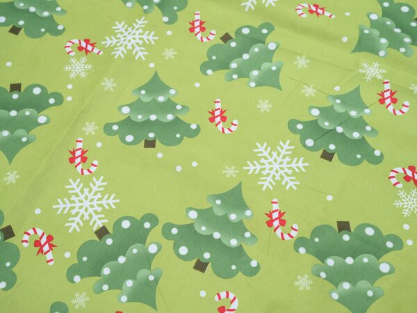 Pościel z mikrofibry CHRISTMAS TREE zielona Rozmiar pościeli: 70 x 90 cm | 140 x 200 cm