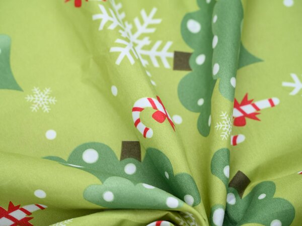 Pościel z mikrofibry CHRISTMAS TREE zielona Rozmiar pościeli: 70 x 90 cm | 140 x 200 cm