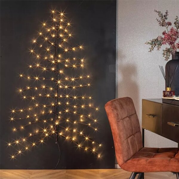 LED ścienna choinka ZIGGY, brązowa - różne rozmiary Wielkość: XS