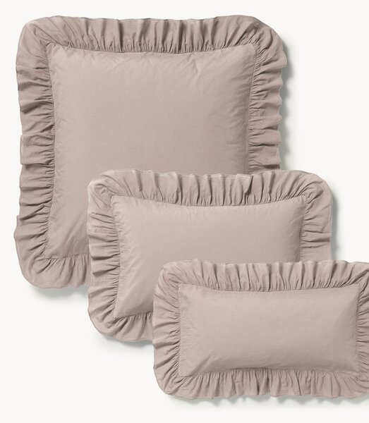 Poszewka na poduszkę z perkalu bawełnianego z falbanką Louane