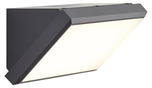 Nowoczesna lampa ścienna zewnętrzna ciemnoszara z LED IP65 - Marek