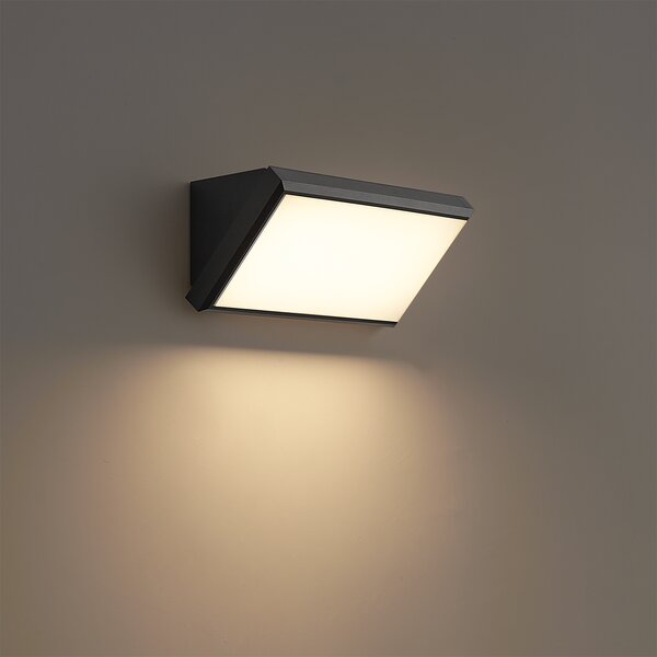 Nowoczesna lampa ścienna zewnętrzna ciemnoszara z LED IP65 - Marek