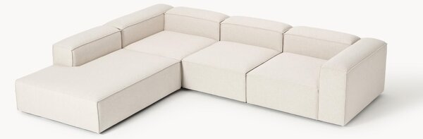 Narożna sofa modułowa z mieszanki lnu Lennon (4-osobowa)