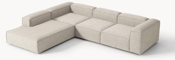 Narożna sofa modułowa z mieszanki lnu Lennon (4-osobowa)