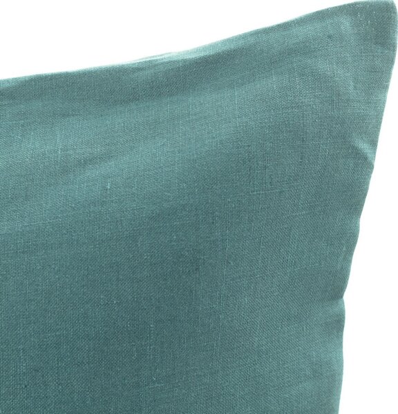 Poszewka Linen 50x60cm kolor zielony tkanina półprzezroczysta, strukturalna