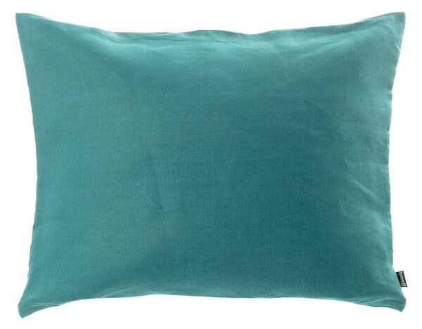 Poszewka Linen 50x60cm kolor zielony tkanina półprzezroczysta, strukturalna