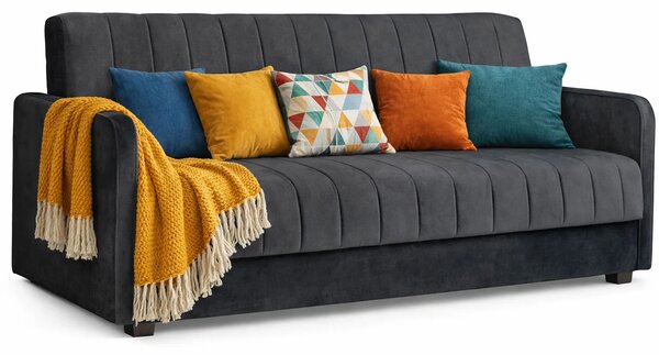 Popielata sofa rozkładana Z5-C40