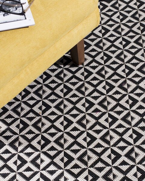 Dywan Modern Geometric black/beige 120x170cm