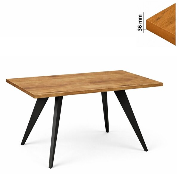 Stół 70x120 cm prostokątny nierozkładany, blat 3,6 cm, nogi Drewniane „ Stożkowe ” I ArtDHome