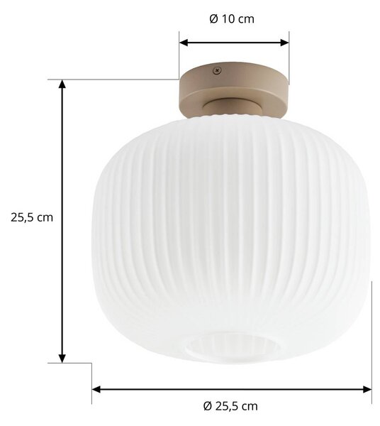 Lampa sufitowa Evey NOLA, możliwość ściemniania, biały / opal, salon / jadalnia, szkło, skandynawski